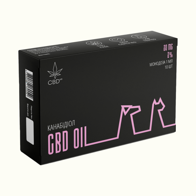Монодози для тварин CBD-олія 2%